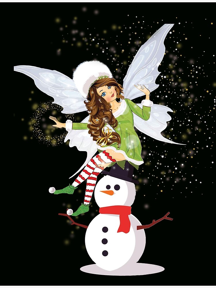 Thumbnail 3 of 3, Poster, Fairy Merry And the Magical Snowman™ designed and sold by TeelieTurner.
