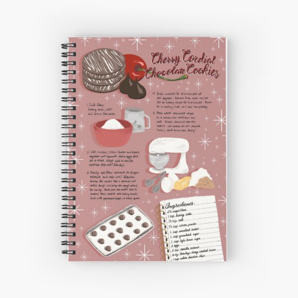 Cherry Cordial Chocolate Cookies Spiral Notebook