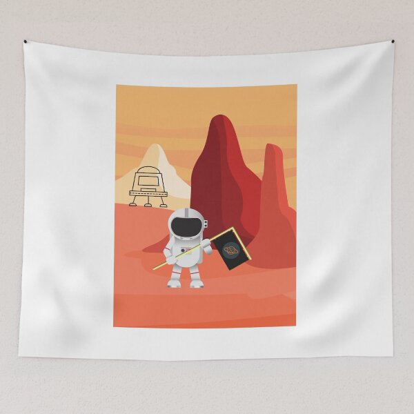 Item preview, City on Mars Red Planet Spaceman designed and sold by kyds.