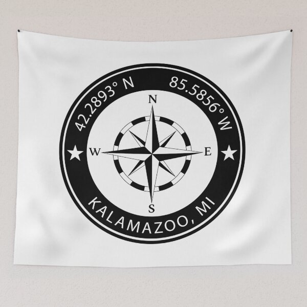 Item preview, Kalamazoo, Michigan Geographical Coordinates designed and sold by TeeOhGraphics.