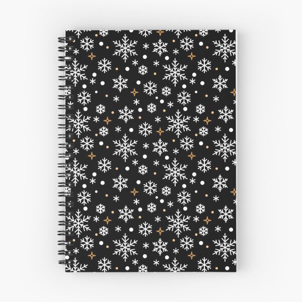 Item preview, Copos de nieve dorado negro Xmask designed and sold by SolveighJaeger.