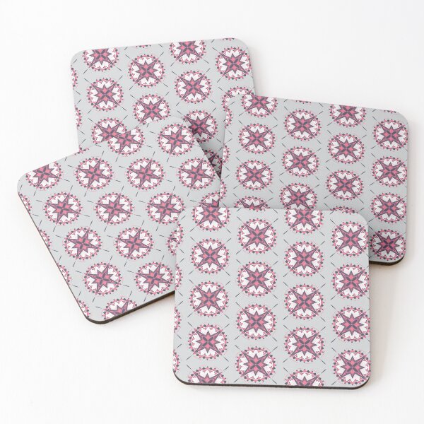 Item preview, Patrón moderno de mandala gris y rosa designed and sold by Metwalli.