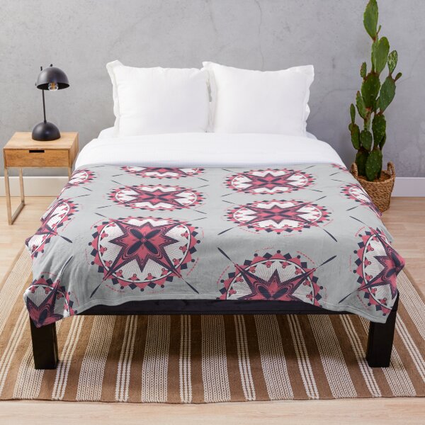 Item preview, Modern gray and pink mandala pattern designed and sold by Metwalli.