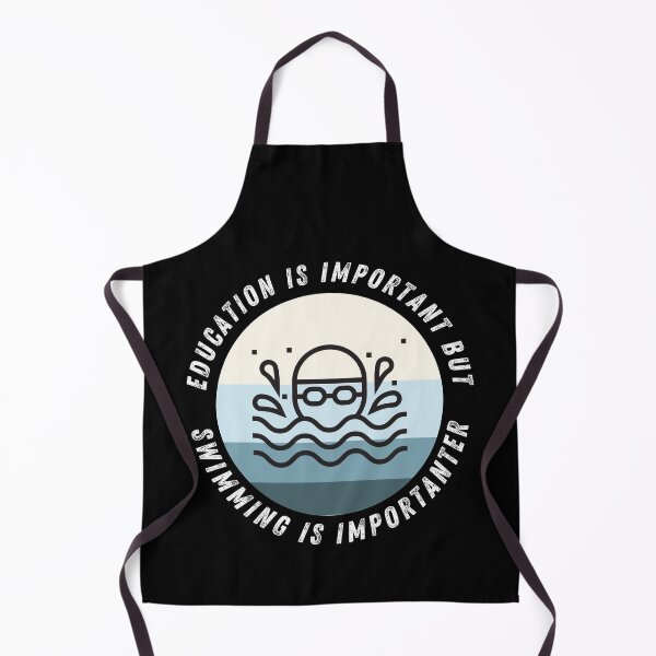 Item preview, education is important but swimming is importanter funny swimmer designed and sold by happinestSHOP.