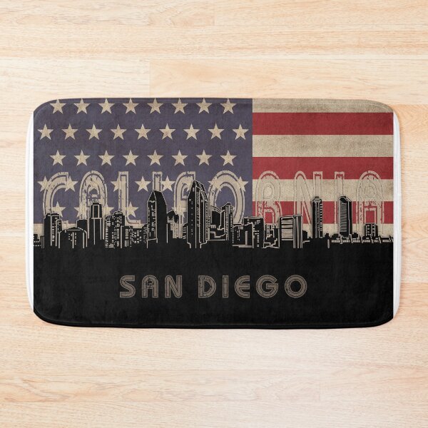Item preview, san diego skyline flag designed and sold by BekimART2.