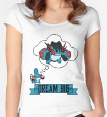 Mudkip Dream Big Women's Fitted Scoop T-Shirt