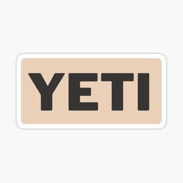Tan Yeti Sticker Sticker