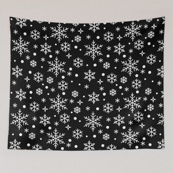 Item preview, Snowflakes Black Xmask Beauty designed and sold by SolveighJaeger.