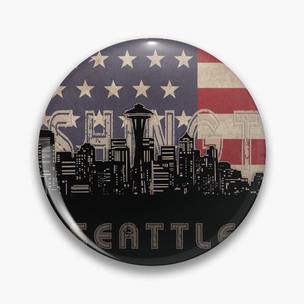 Item preview, seattle skyline flag designed and sold by BekimART2.