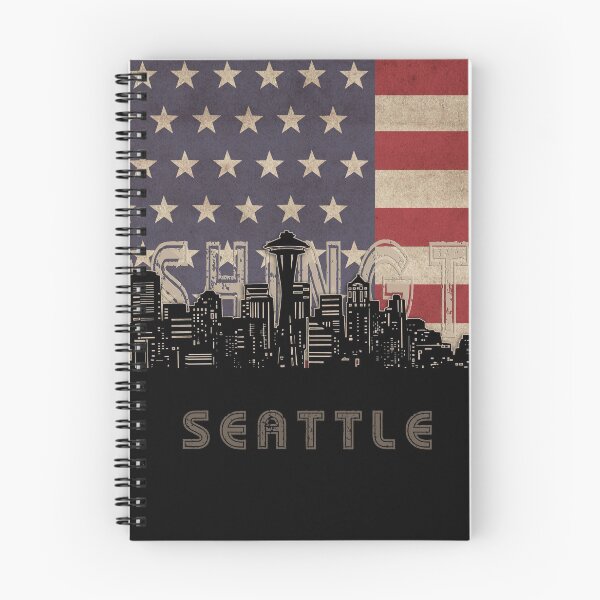 Item preview, seattle skyline flag designed and sold by BekimART2.
