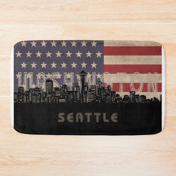 Item preview, seattle skyline flag designed and sold by BekimART2.