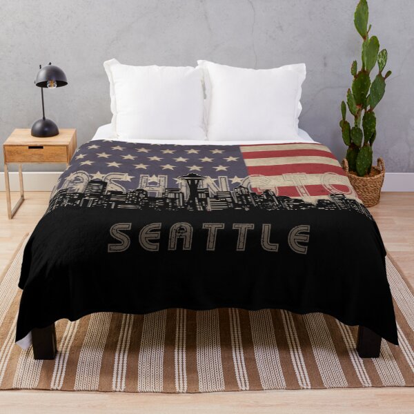 Item preview, seattle skyline flag designed and sold by BekimART2.