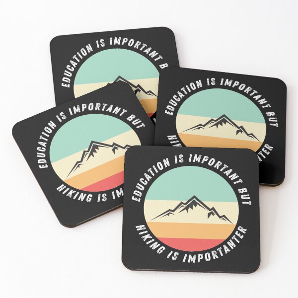 Item preview, education is important but hiking is importanter funny hiker designed and sold by happinestSHOP.