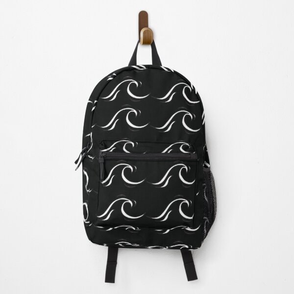 Item preview, Ocean waves- black pattern designed and sold by Arlooz Tees.