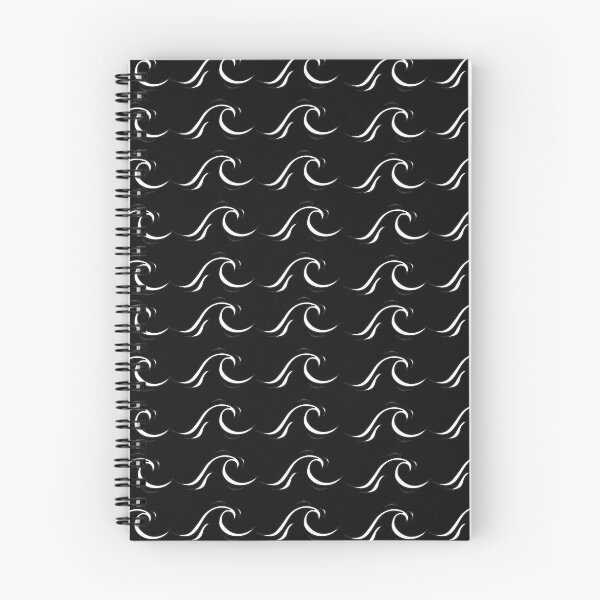 Item preview, Ocean waves- black  pattern  designed and sold by Arlooz Tees.