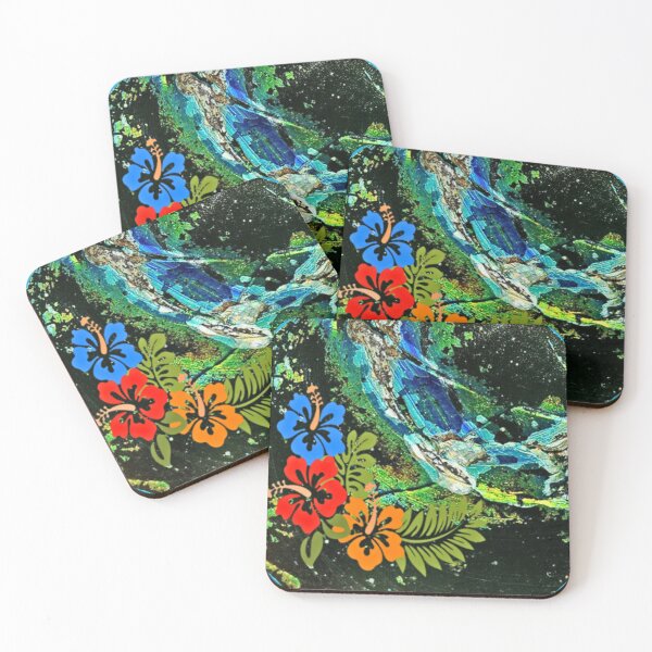Item preview, Hibiscus Tropic geode art designed and sold by Aquila Light Pictures.