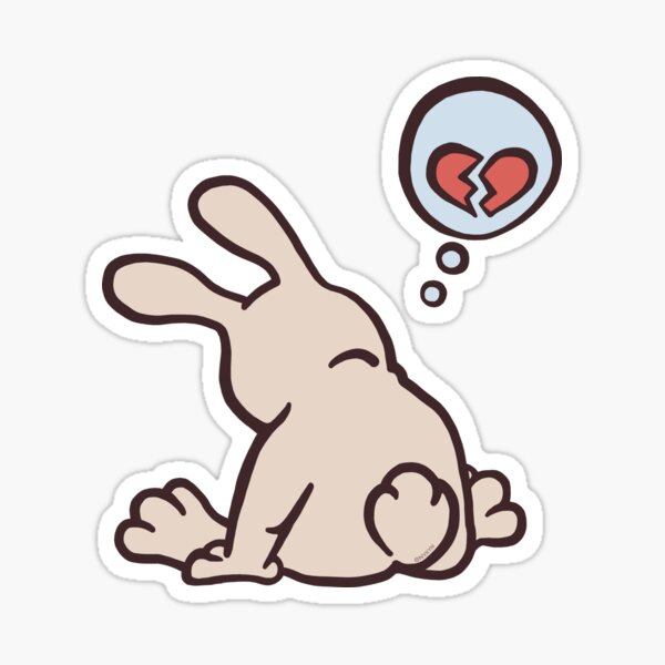 Crying Rabbit Stickers Redbubble