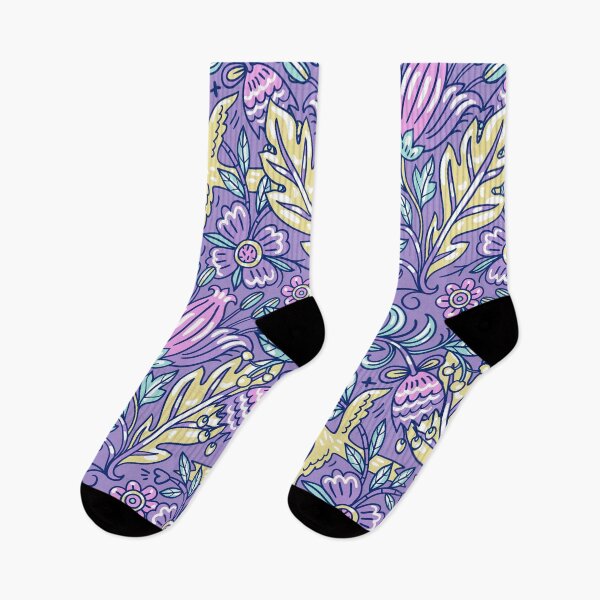 Item preview, Purple Doves And Flowers Pattern designed and sold by QuinnEmory.