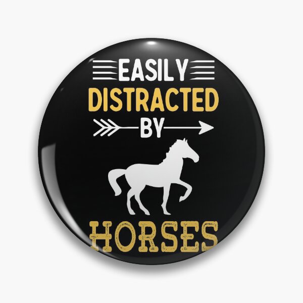 Item preview, Easily Distracted By Horses - Funny Horse Lover Gift designed and sold by TeeDesignsStore.