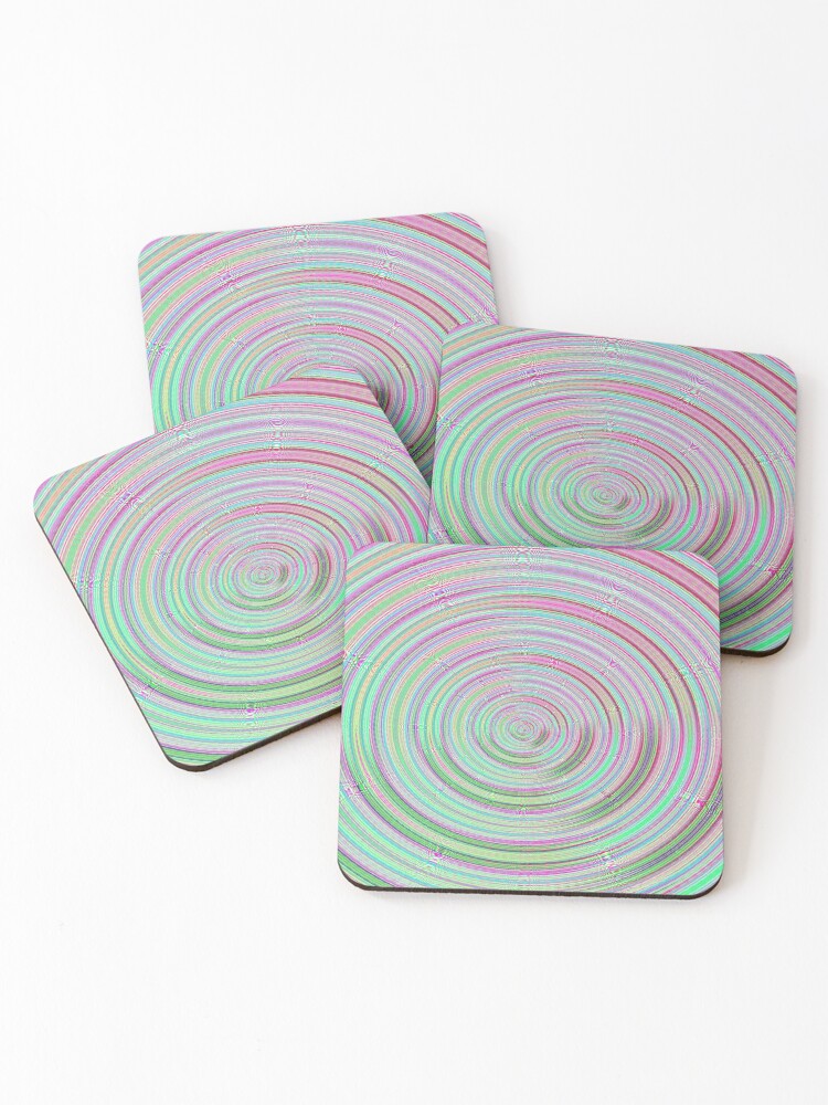 Thumbnail 1 of 5, Coasters (Set of 4), Cercles pattern designed and sold by AYACHI90.