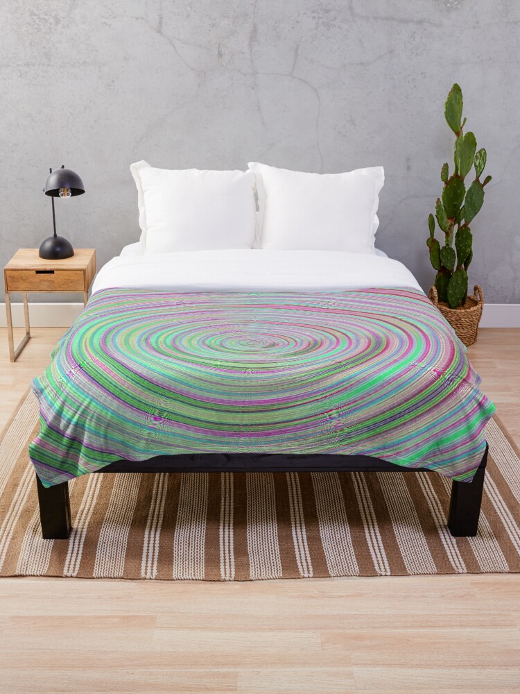 Thumbnail 1 of 6, Throw Blanket, Cercles pattern designed and sold by AYACHI90.