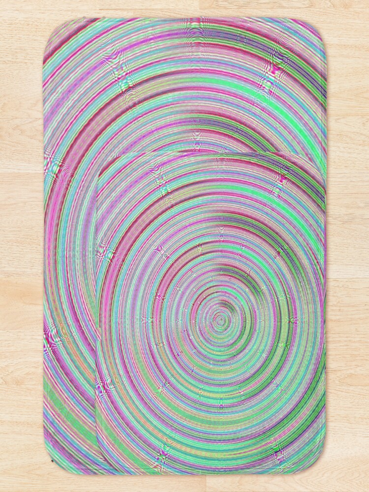 Thumbnail 5 of 6, Bath Mat, Cercles pattern  designed and sold by AYACHI90.