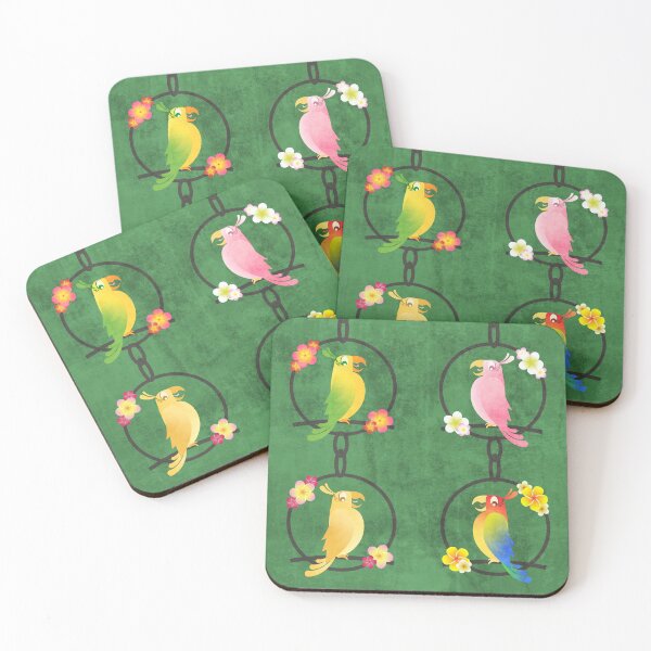 Item preview, Tiki Birds - Green Background Horizontal designed and sold by drxgonfly.
