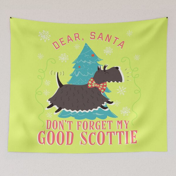 Item preview, Cute Scottie Christmas - Dear, Santa Don't Forget My Good Scottie designed and sold by sableandshadow.