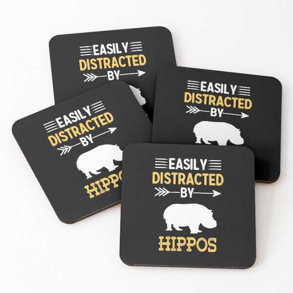 Item preview, Easily Distracted By Hippos - Funny Hippo Lover Gift designed and sold by TeeDesignsStore.
