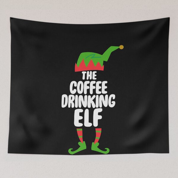 Item preview, Funny The Coffee Drinking ELF T Christmas Holiday Gifts designed and sold by Bendthetrend.