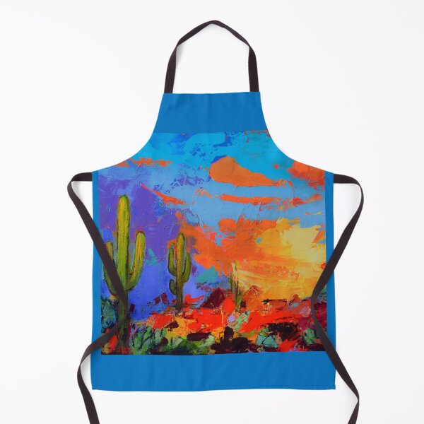 Item preview, Saguaros Land Sunset - Square version designed and sold by Elise Palmigiani.