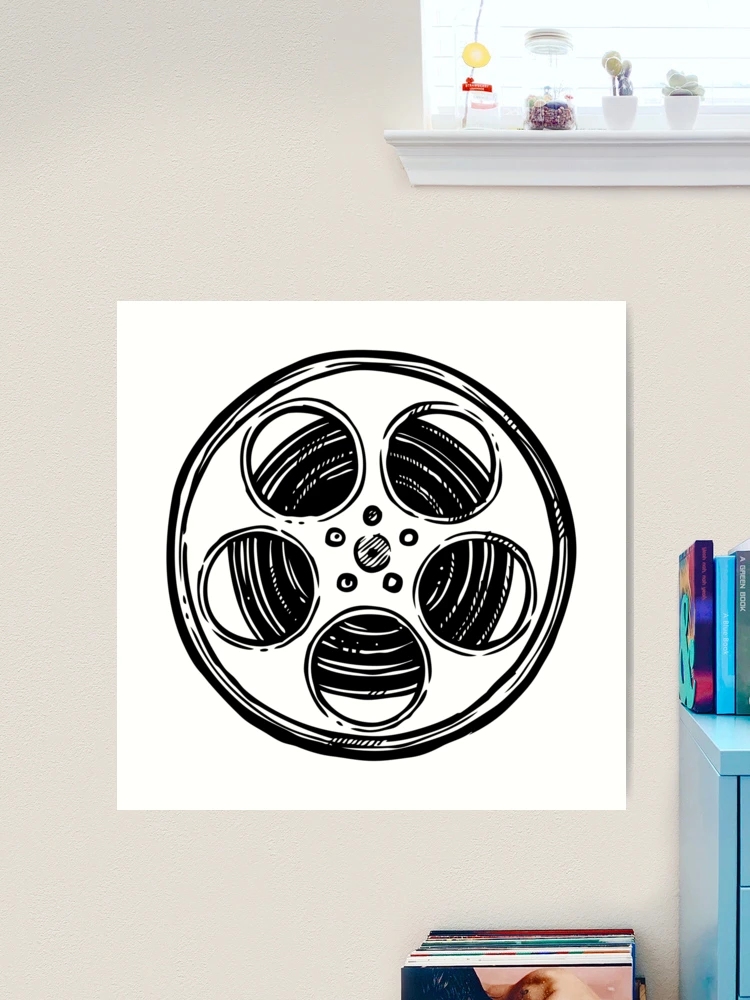Film Reel Black and White Art Print for Sale by TheSimpleMan