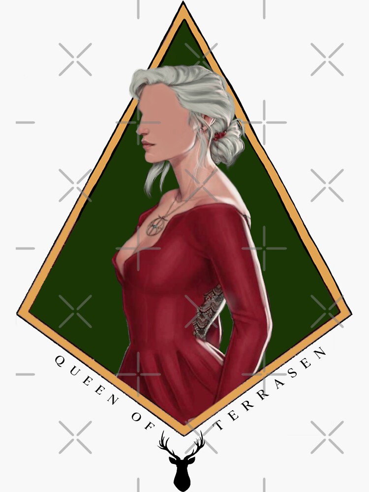 Queen Of Terrasen Aelin Ashryver Whitethorn Throne Glass Sticker For Sale By 7312