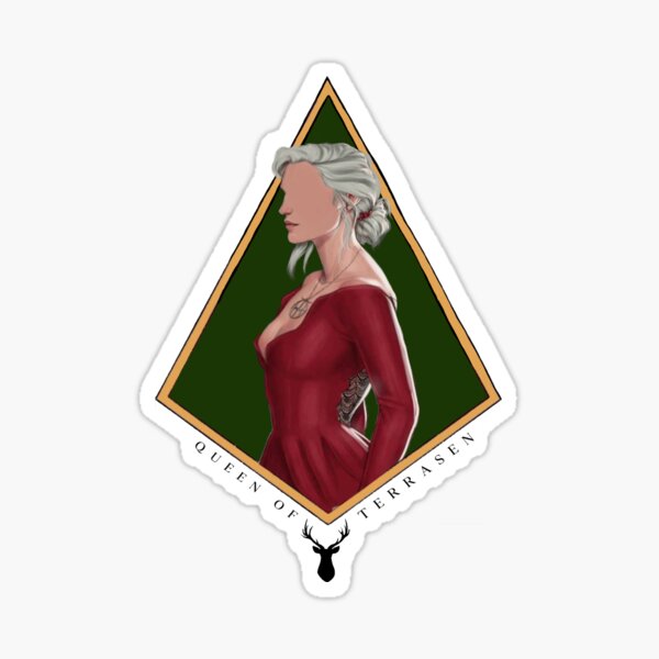 Queen Of Terrasen Aelin Ashryver Whitethorn Throne Glass Sticker For Sale By 1821