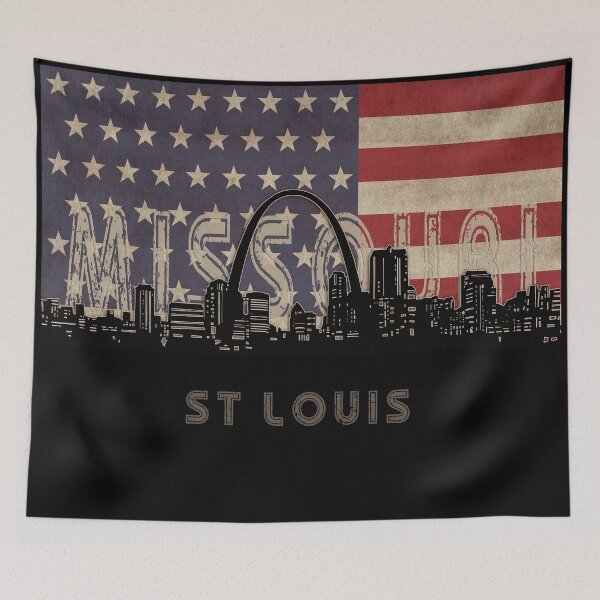 Item preview, st louis skyline flag designed and sold by BekimART2.