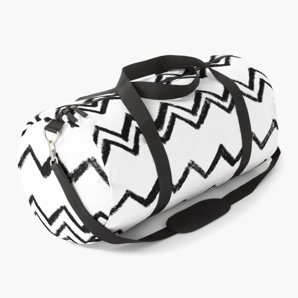 Item preview, Minimal Zigzag Chevron Black on White hand drawn designed and sold by badlydrawnbabe.