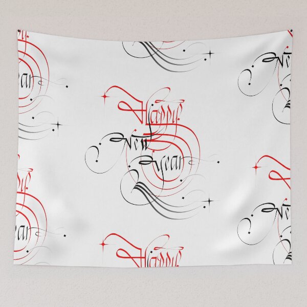 Item preview, Happy New Year - Calligraphy designed and sold by AhMath.