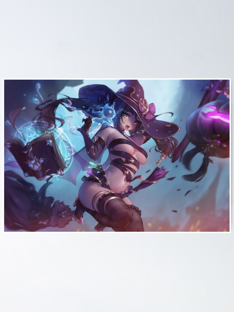 Alternate view of Mona as a witch | Genshin Impact Poster