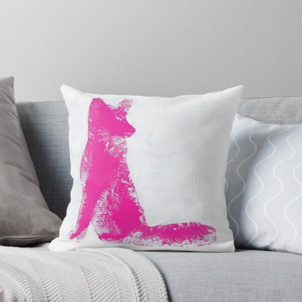 Item preview, Fuchsia Finger Painted Arctic Fox designed and sold by VanciesEtsy.
