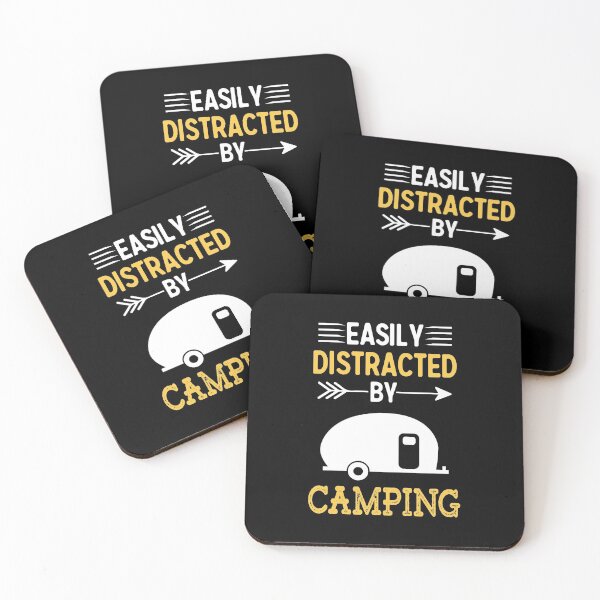 Item preview, Easily Distracted By Camping - Funny Gift for Camping Lovers designed and sold by TeeDesignsStore.