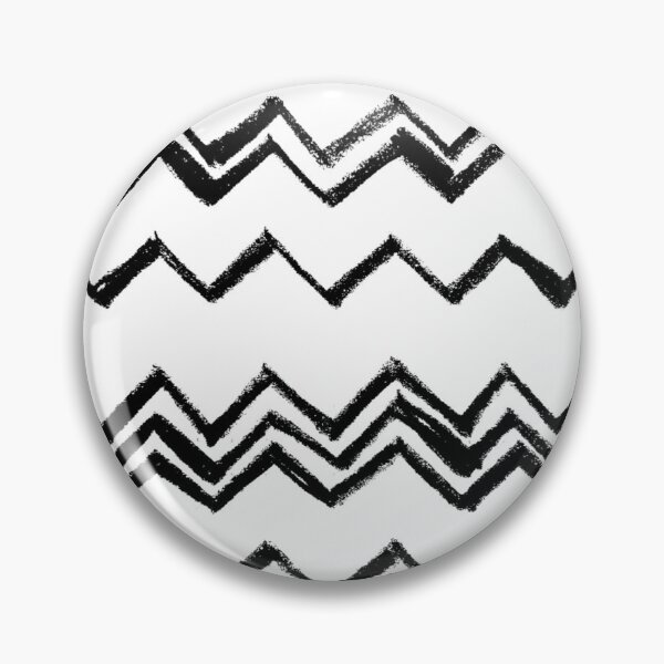 Item preview, Minimal Zigzag Chevron Black on White hand drawn designed and sold by badlydrawnbabe.
