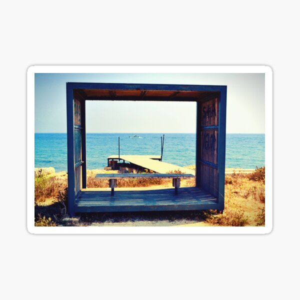 A Boat Passes By Sticker