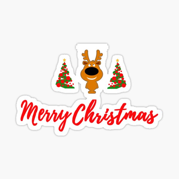 Merry Reindeer Sticker