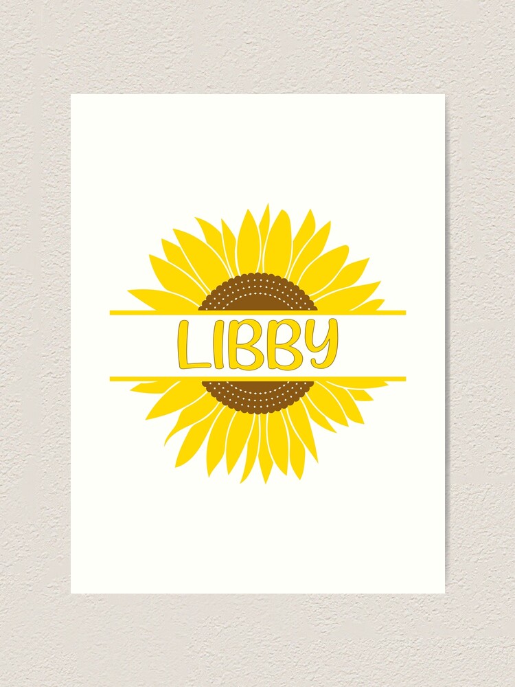 Libby Name Tag Sunflower | Art Print