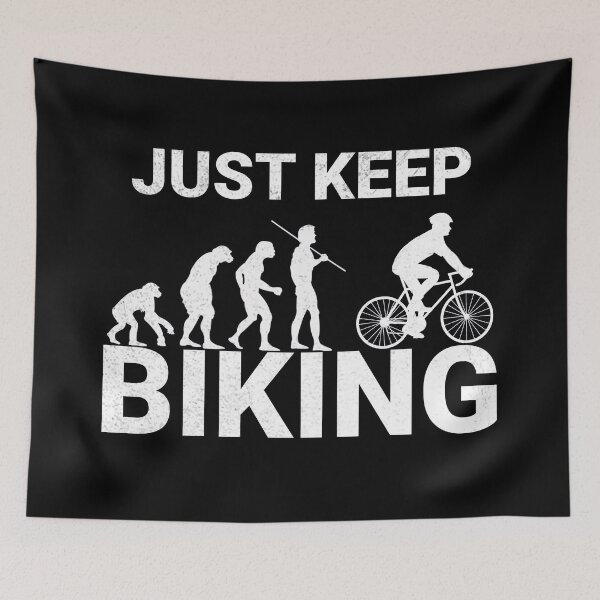 Item preview, Just Keep Biking evolution march distressed designed and sold by AllLeftSides42.