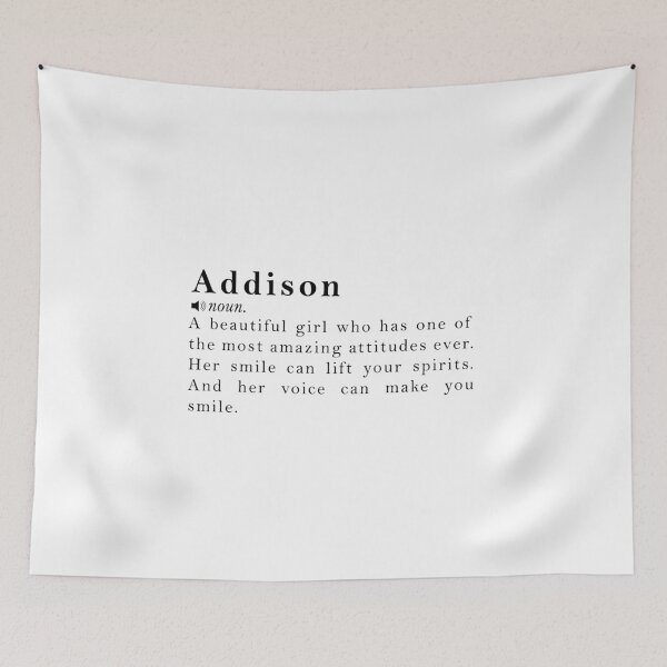 Item preview, Addison Name Definition Meaning designed and sold by peachyline.