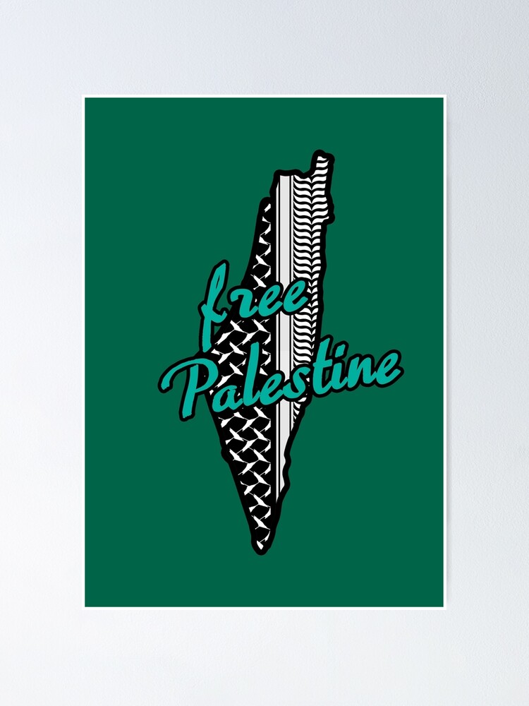 Palestinian keffiyeh map pattern Poster