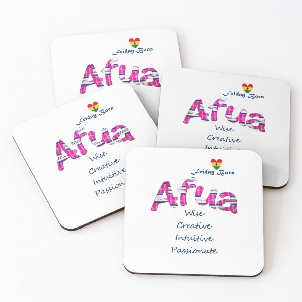 Item preview, Friday Born Ghanaian Female Name 'Afua' in pink designed and sold by WhoWeAre.