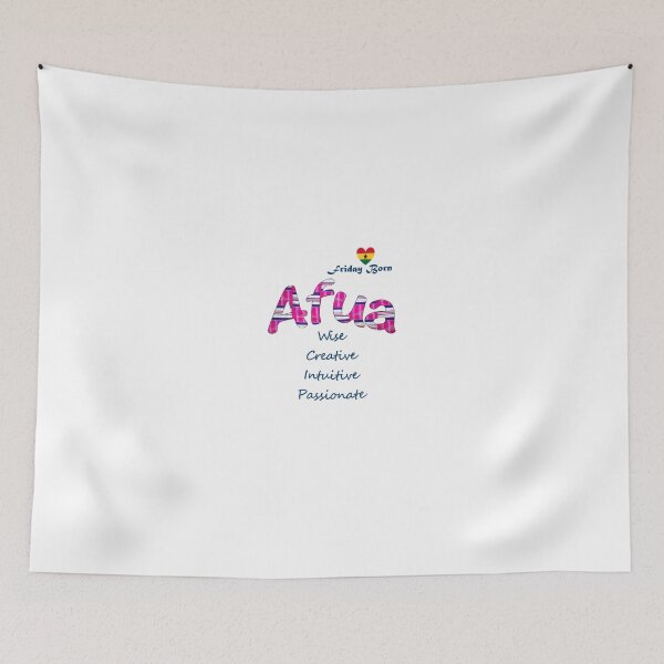 Item preview, Friday Born Ghanaian Female Name 'Afua' in pink designed and sold by WhoWeAre.