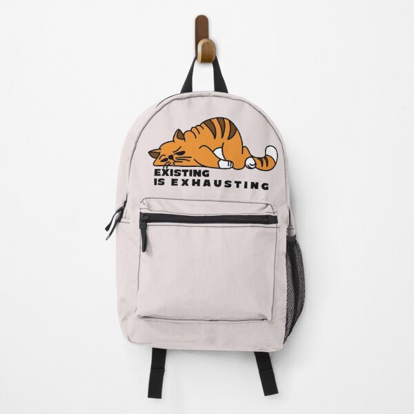 Item preview, Existing is Exhausting - Fat Orange Cartoon Cat designed and sold by PKHalford.